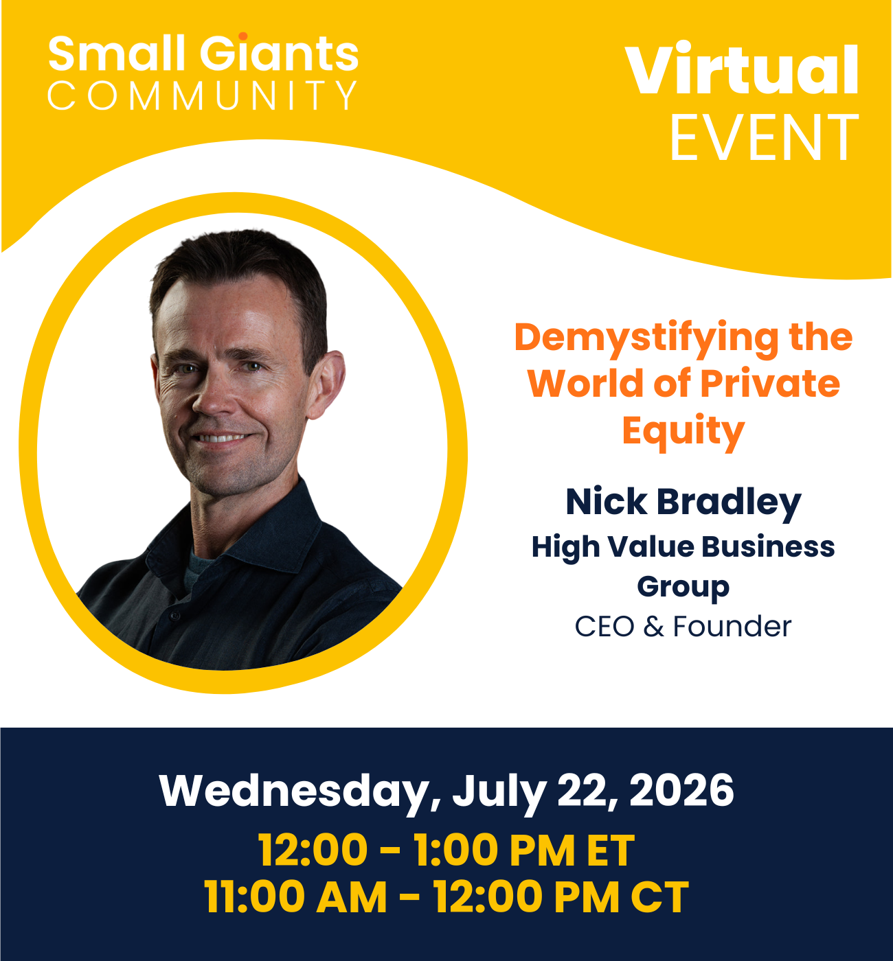 Nick Bradley Virtual Event Graphic