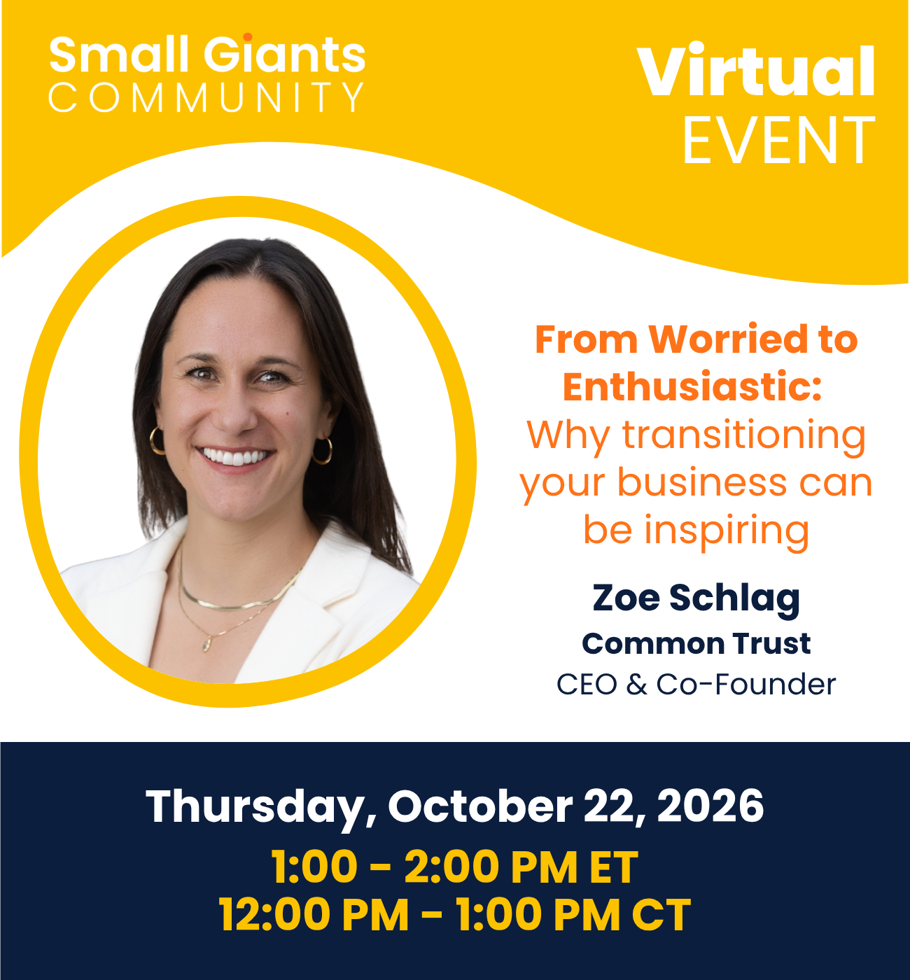 Zoe Schlag Virtual Event Graphic