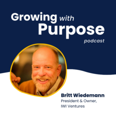 Thumbnail image of Growing with Purpose podcast logo, with insert of headshot of white man