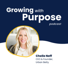 Thumbnail image including the Growing with Purpose podcast logo, and a headshot of a blonde white female.